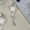 Unique Flocking Snowflake Star Phone Charm Winter Phone Jewelry Fashion Phone Ornament for Trendy Women Seeking Winter