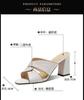 Fashion Europe American Summer Shoes Women Thick High Heels Peep Toe Sandals 2025 New Korean Casual Outddor Roman Slippers Girls Pumps