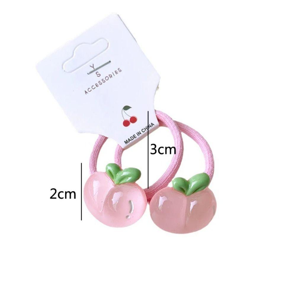 2PCS Resin Hair Band Semi Transparent Braid Rubber Ties Trendy Elastic Hair Band