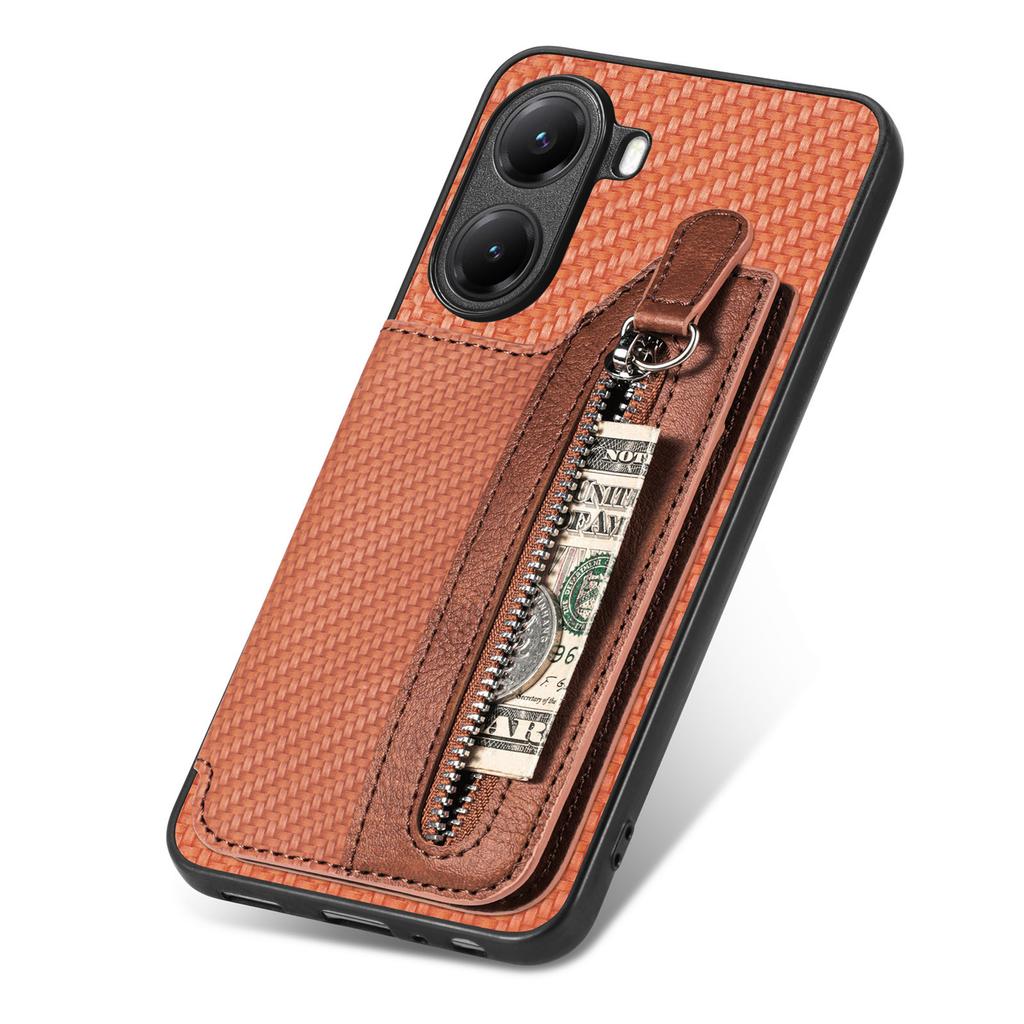For Xiaomi Poco X7 Pro 5G/Xiaomi Redmi Turbo 4 5G Case Leather+PC+TPU Zipper Wallet Phone Cover