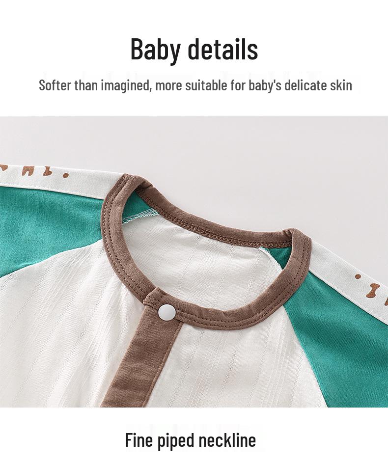 Unisex Baby Langarm Baumwoll-Strampler - Sommer Krabbel- & Hausanzug