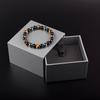 Men'S Stylish Natural Stone Bracelet Vintage Crown Symbol Of Power Hematite Beads Gift For Friends Natural Tiger Eye Beads