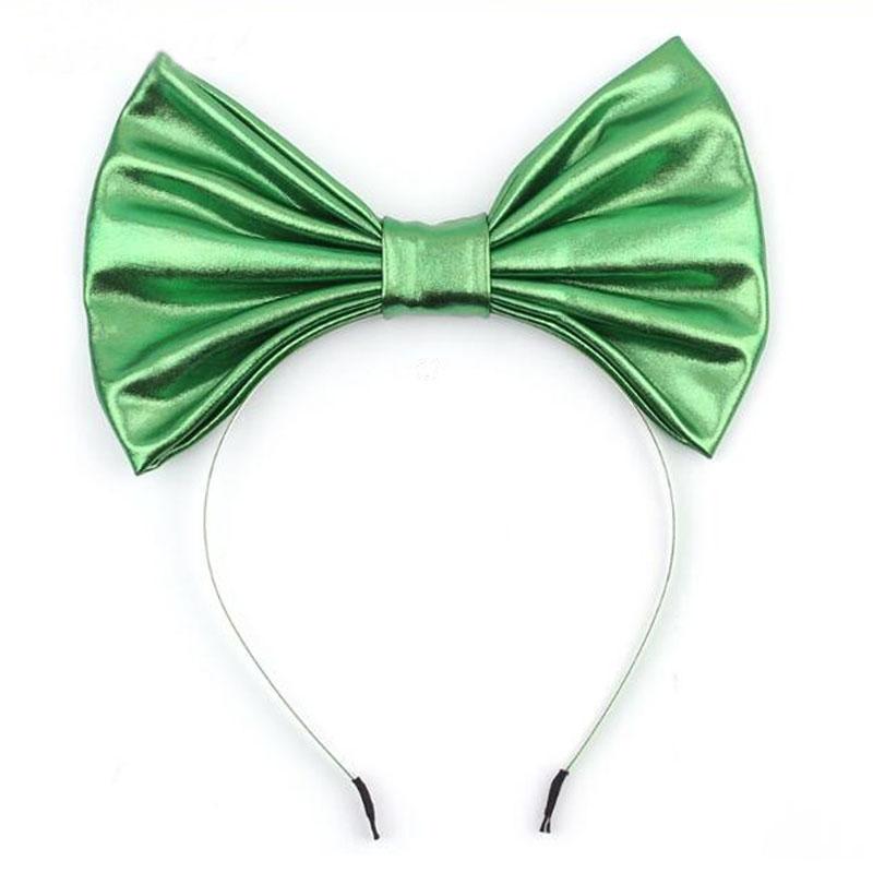 Modna Opaska Syrenka Disney Dziecięca Letnia 7'' Kokarda Metaliczna Duża Kokarda Opaska Nakrycie Głowy Dziewczęca Festiwalowa Imprezowa DIY Akcesoria do Włosów