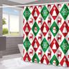Santa Claus'S Bow Tie Washable Dirt-Resistant Shower Curtain Shower Head Waterproof Polyester Bath Curtain For Home Decor
