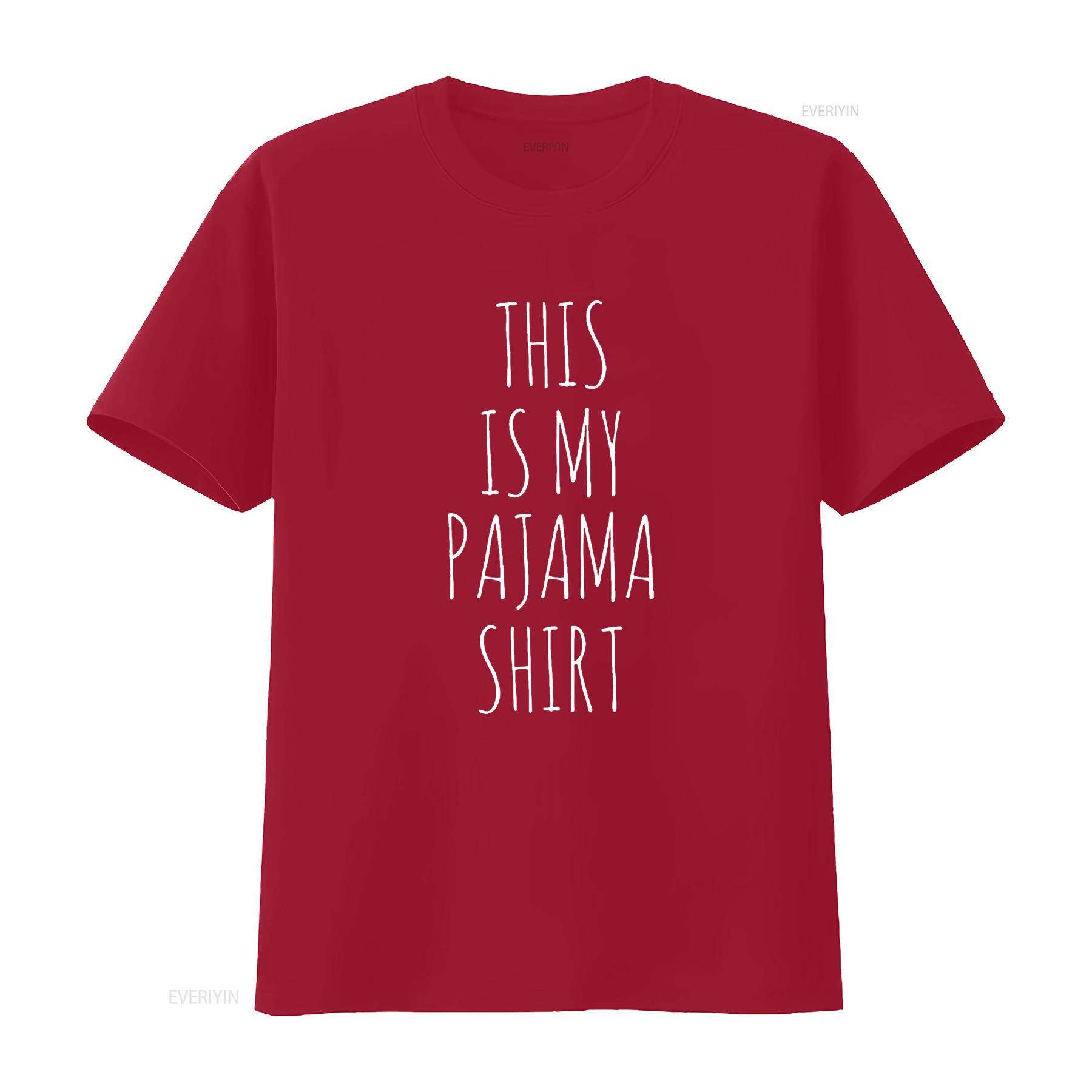 

Womens This Is My Pajama T Shirt Black 2XL vintage Washed homme Versatile designer clothes Top For Everyday Wear Comfortable S