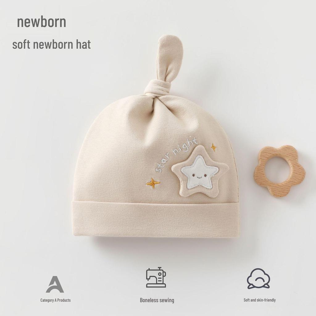 Newborn 0-3 Months Double Layer Baby Hat for Spring & Autumn – Protects Fontanelle