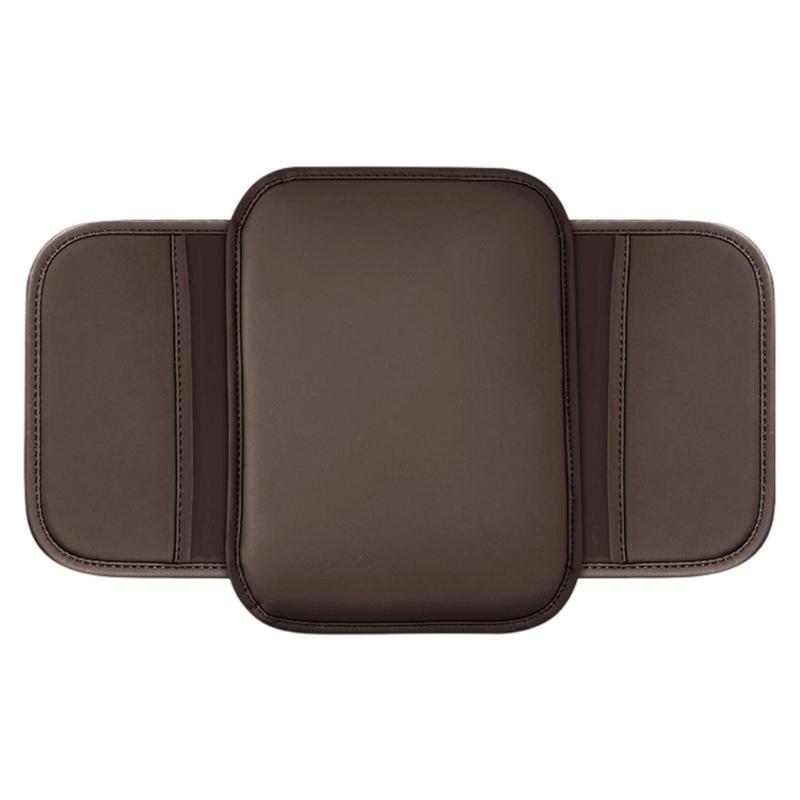 Soft Leather Automotive Console Cushion Ergonomic Elbow Support Rest with Removable Cover Nonslip Design for Long Drives