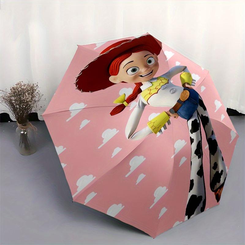 Cowgirl,Toy Story Automatic Opening and Closing Umbrella - 8-rib Folding Design, Lightweight and Portable, Suitable for Daily Business Use,