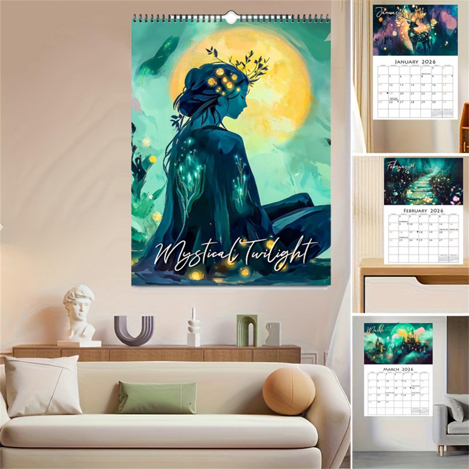 

Мистические сумерки 2026 Настенный календарь, Праздничная сцена, Настенный календарь на спирали One Size