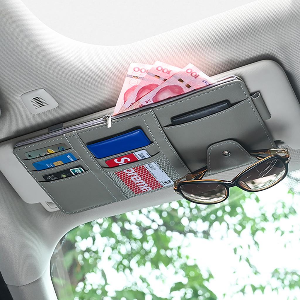 Auto Sonnenblende Schirm Stifthalter Visitenkartenhalter Organizer Aufbewahrungsbox Sonnenbrillenclip Verstauen Aufräumen Autozubehör