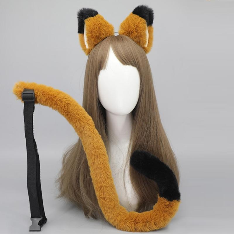 Plush Beast Ear Hairband Animes Maid Headband Cosplay Party Dress Up Hair Decors