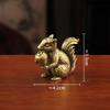 Cute Brass Squirrel Ornament Solid Copper Statue Figurines Brass Squirrels Nuts Tea Pot Incense Holder Desk Decoration