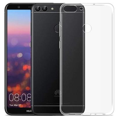 Protective Case - E.F.CONNECTION - Huawei P Smart - Silicone TPU - Transparent - Shockproof