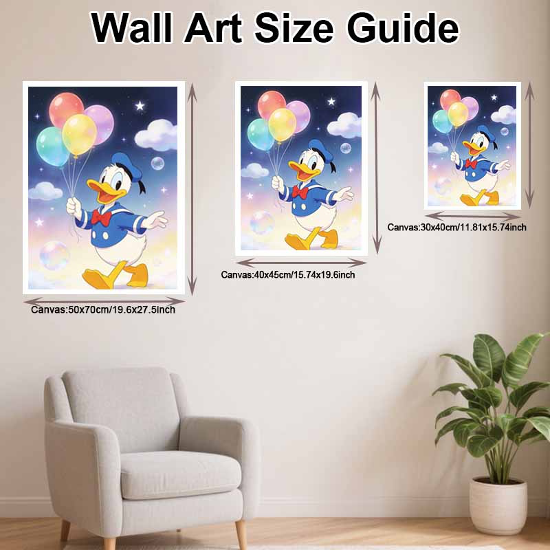 Disney Donald Duck Balloons Diamond Paint Painting Art Kit Handmade DIY5D Home Decor Gift