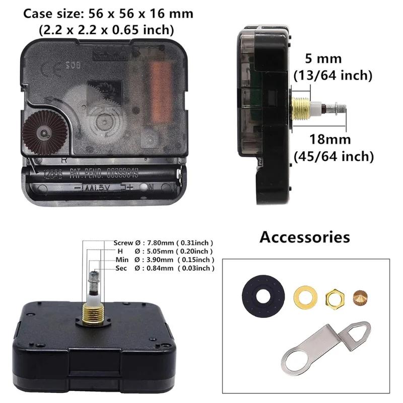 High Torque Clock Movement Sun Brand 12888 Clocks Mechanism DIY Watches Quartz Silent Long Axis Clock Mechanism Accessories
