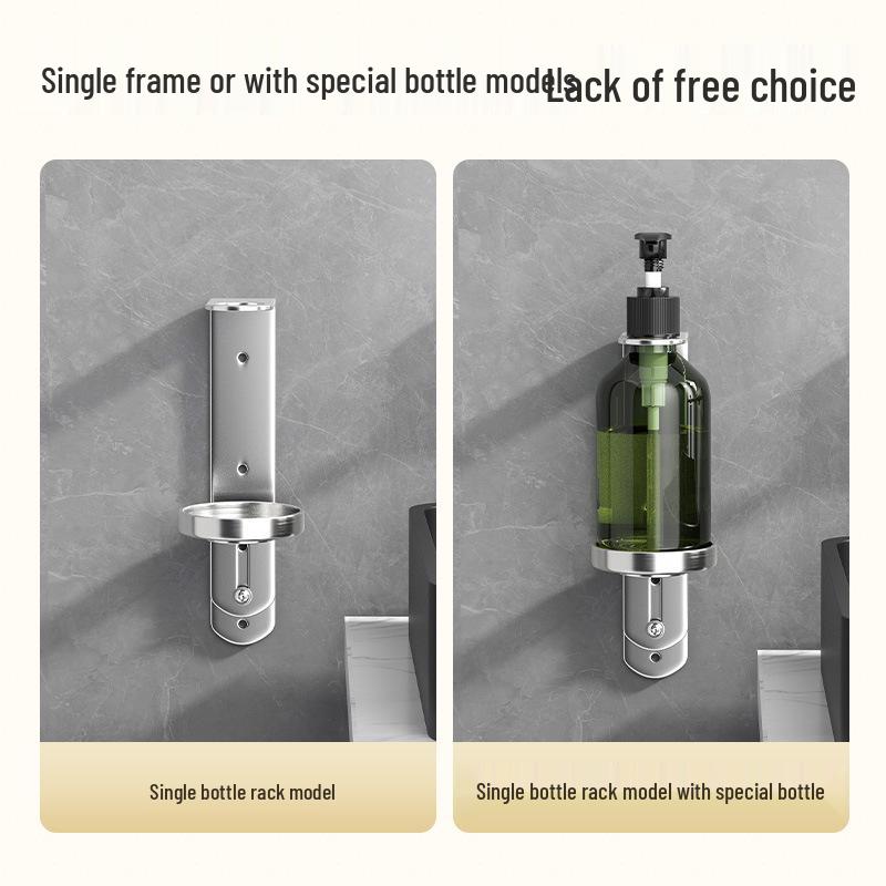 Punch-Free 304 Stainless Steel Wall-Mounted Soap & Sanitizer Dispenser