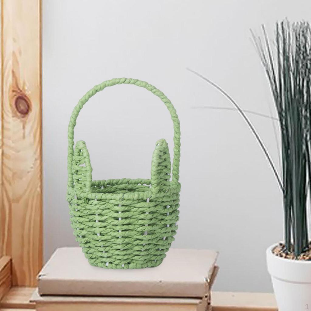 Easter Bunny Basket Flower Empty Portable, Decoration, Egg Wedding