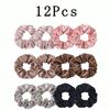 12pcs Colorful Satin Hair Bands for Intestine, Hair Accessories, Hair Coils, Horse Tail Hair Pieces, Beautiful and Informal for
