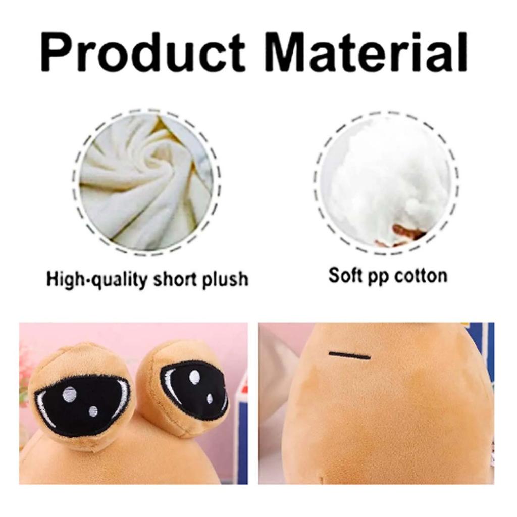 8.6in Alien Sad Pou Plush Toy Stuffed Animal Hot Game, Emotion Alien Plushie Stuffed Animal Pou Doll, Children's Day Gift