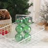 8cm Laser Christmas Balls Pendant Shatterproof Reusable Colorful Christmas Hanging Balls Elegant Plastic Xmas Tree Pendants