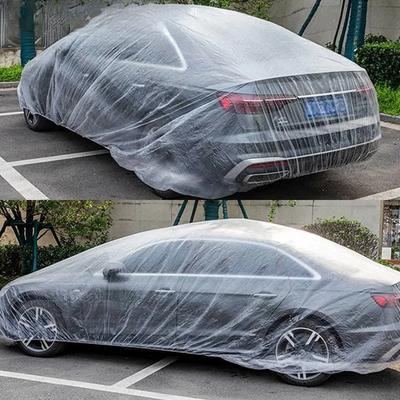 Autoabdeckung Innen Staubdicht PEVA Einweg-Autoabdeckung Transparent Weich Kratzfest Auto Außenhülle Universal