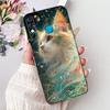 For Infinix Hot 8 Phone Case Hot 8 Lite Hot8 X650 X650C X650B X650D Elegant Floral Cat Pattern Black Silicone Soft TPU Cases