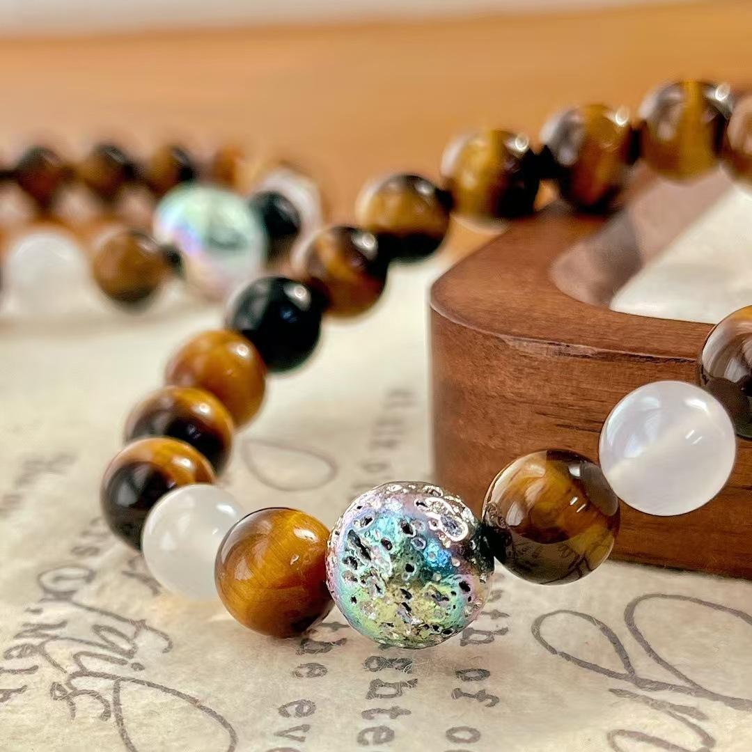 Vintage Autumn & Winter Maillard Natural Tiger S Eye Bracelet