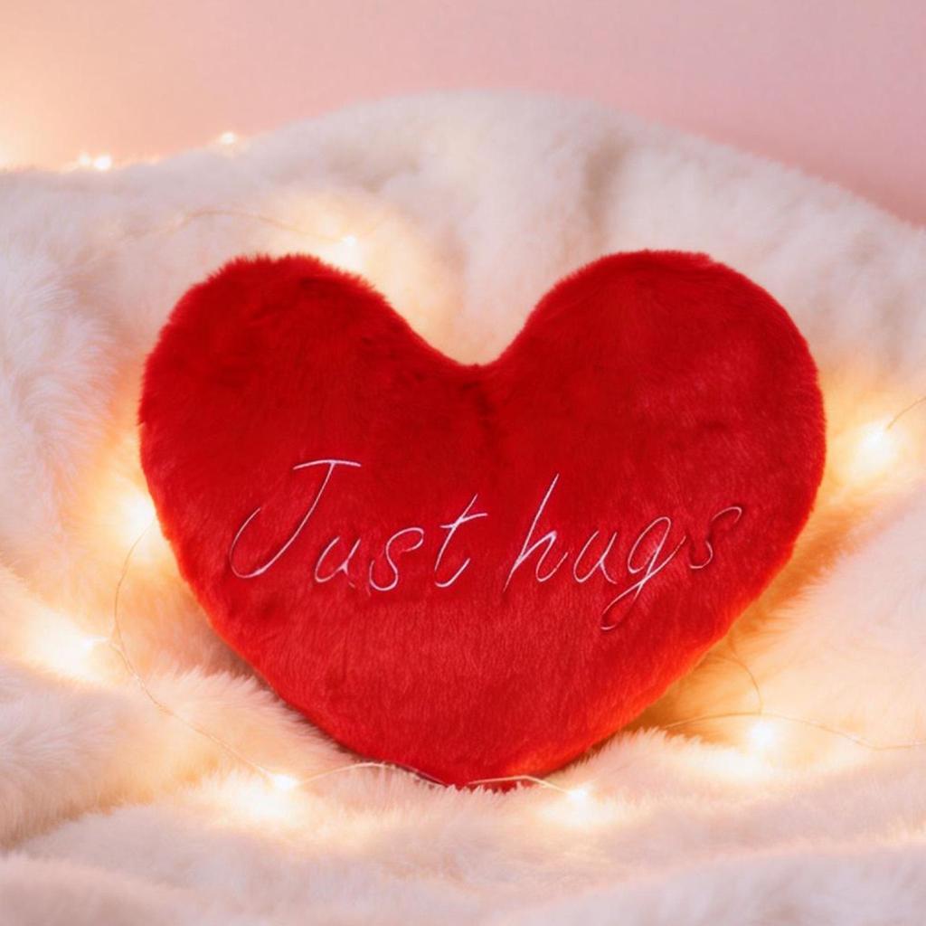Heart-Shaped Imitation Rabbit Fur Love Pillow - Creative Sofa Cushion and Bedside Decoration Ornament