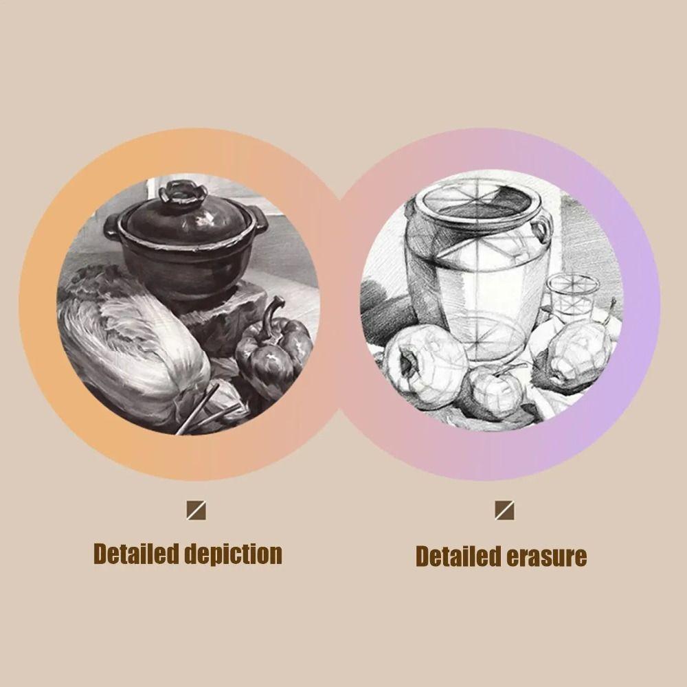 Press Retractable Retractable Eraser Pen 3.8mm Thin Tip Automatic Pencil Rubber  Art Supplies