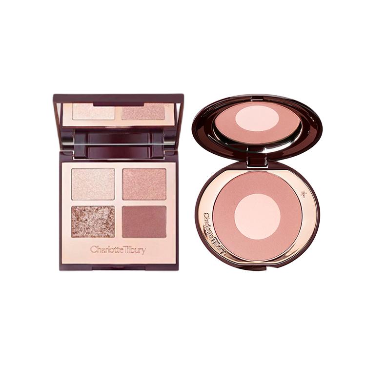 Charlotte Tilbury Палетка Luxury Palette и Румяна Cheek To Chic Blush Pillow Talk + Eyeshadow Exagger-Eyes