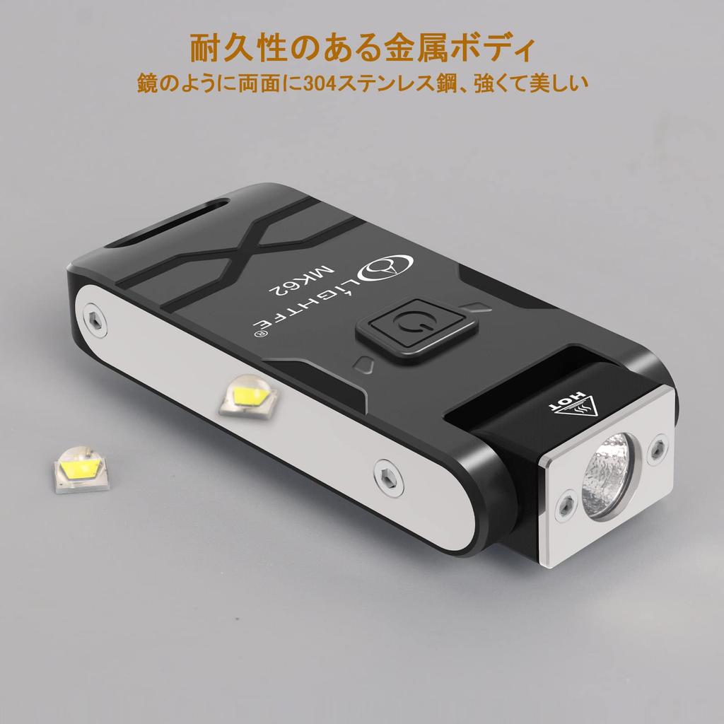 GING UV-TASCHENLAMPE Wiederaufladbarer Kopf kann um 180 gedreht werden 7 Lichtmodi mit Leistungsanzeige Mini Schlüsselanhänger LED-Taschenlampe Taschenlampe, Grad, Licht,