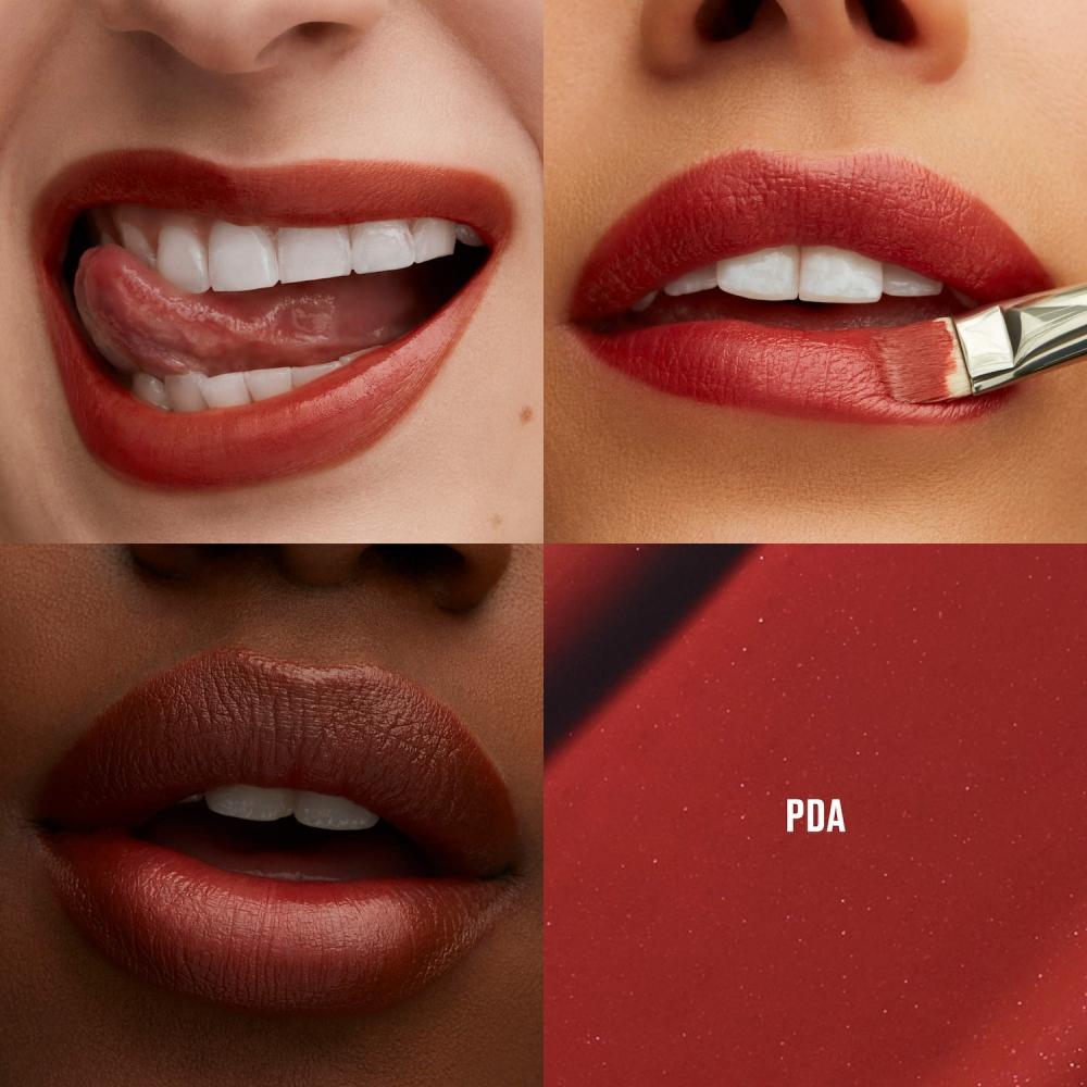 Mac Cosmetics LustreGlass Sheer Shine HydratinG 8hr Lipstick 0.1 Oz 3.5 G Pda Bricky Red
