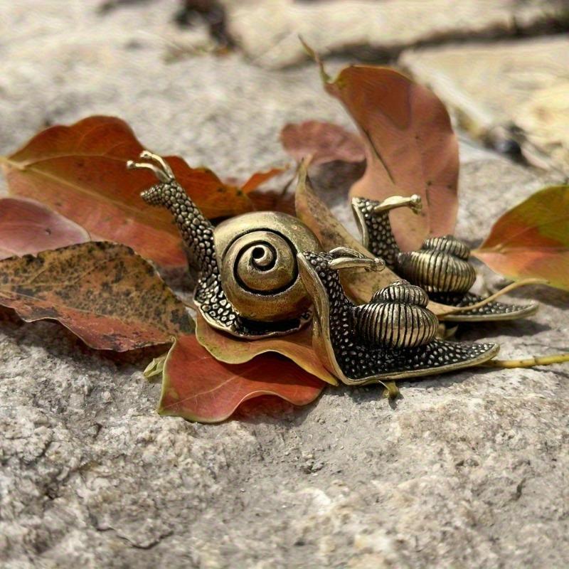3Pcs/set Copper Snail Ornaments Brass Simulation Animal Figurines Tea Pet Miniatures Home Decoration