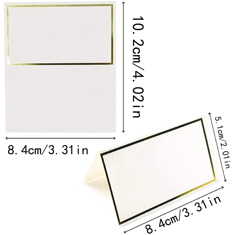 50/100pcs Gold Foil Table Card Wedding Name Guest Card, Seat Name Card Bouquet Gift Cardboard Cards Fo Multipurpose