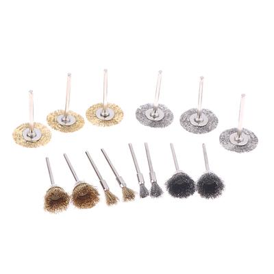 3/9/15 Adet Mini Metal Fırça Seti Pas Sökme Temizleme Fırçası Parlatma Tekerleği Fırçası Taşlama Makinesi Döner Elektrikli Alet Aksesuarları İçin