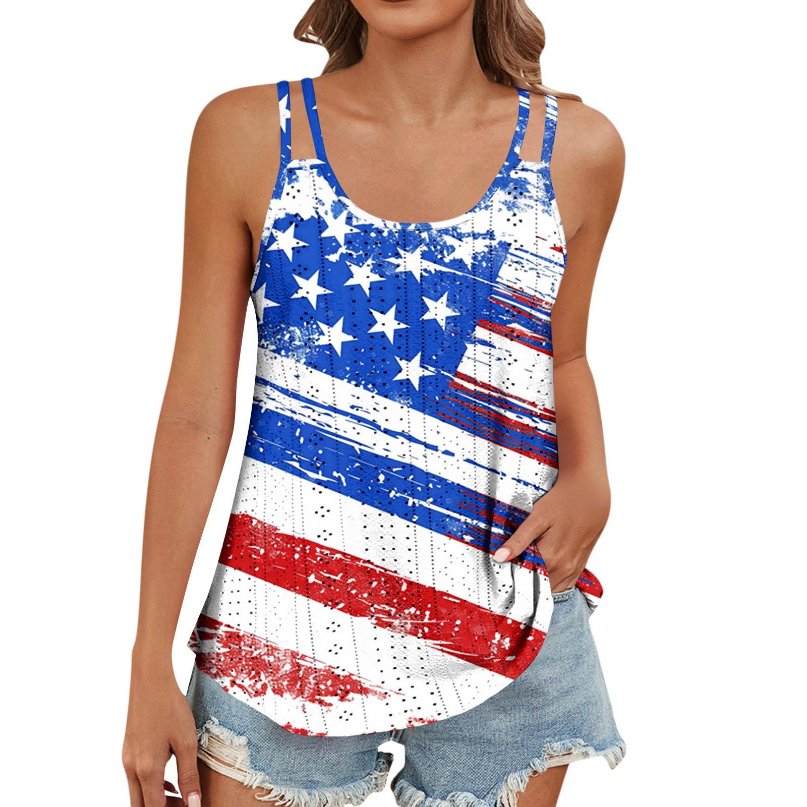 Женский модный повседневный жилет с градиентным цветным принтом и U-образным вырезом — фото 10