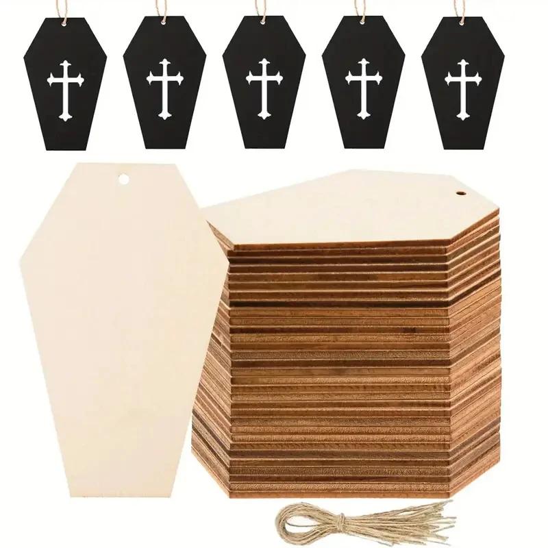 10/20 Stück Halbfertiges Holz-Sarg-Zuschnittteil DIY-Party-Requisite, Verwendet für Horrorszenen und festliche Atmosphäre