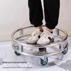HPMILY 47cm Round Stainless Steel Mobile Soup Pot Base