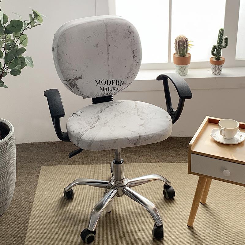 Husă pentru scaun de birou, îngroșată, jacquard, extensibilă, pentru scaun de birou, husă de protecție retractabilă pentru scaun pentru jocuri de birou, husă pentru scaun de birou