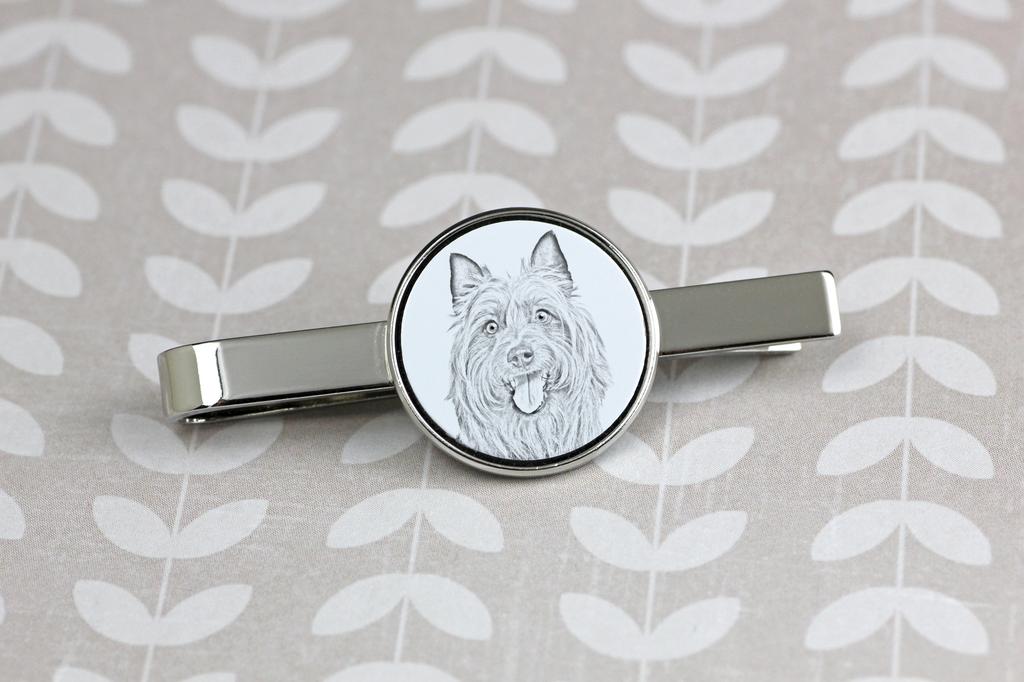 Australian Terrier, Aussie - tie clip with a dog, personalized tie clip, a unique gift for a man from the Art-Dog brand