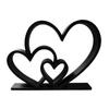 Aesthetic Love Statues Three Heart Sculpture Heart Sculptures Figurines Table Ornament Romantics Gift for Valentines