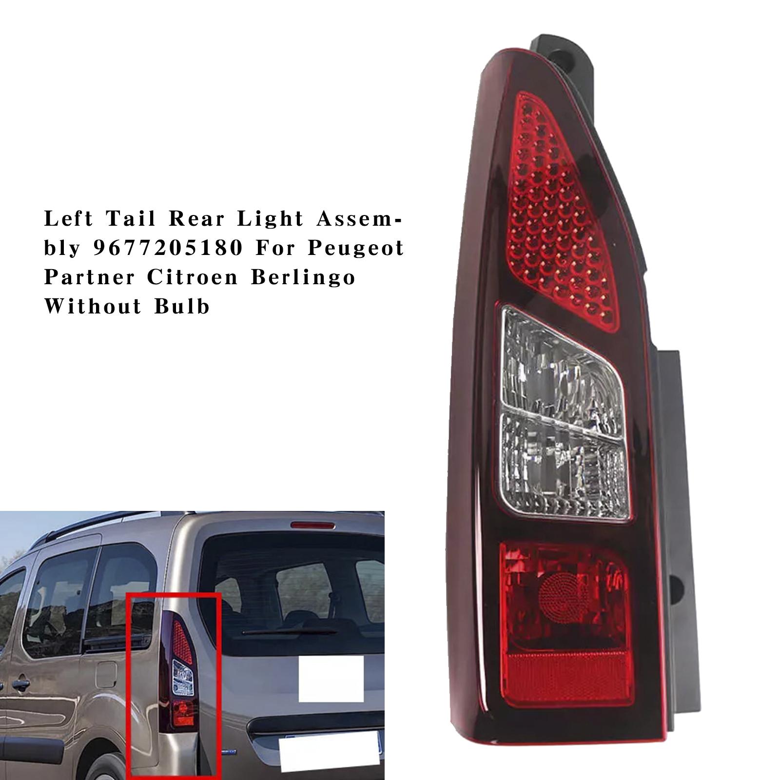 

Left Tail Rear Light Assembly 9677205180 For Peugeot Partner Citroen Berlingo