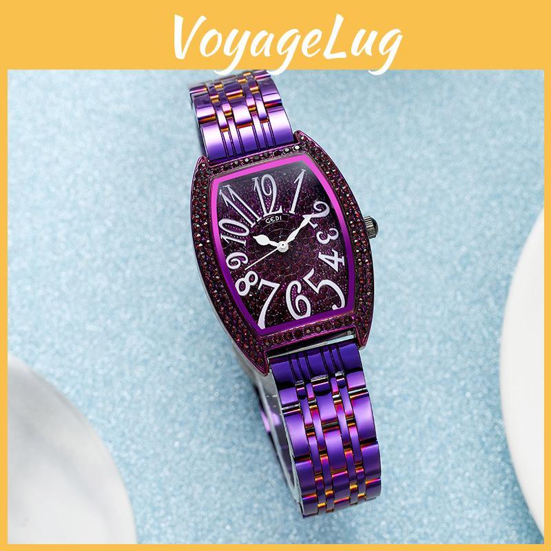 Vintage Quartz Ladies Watch With Steel Band And Water Resistance For Casual Wear