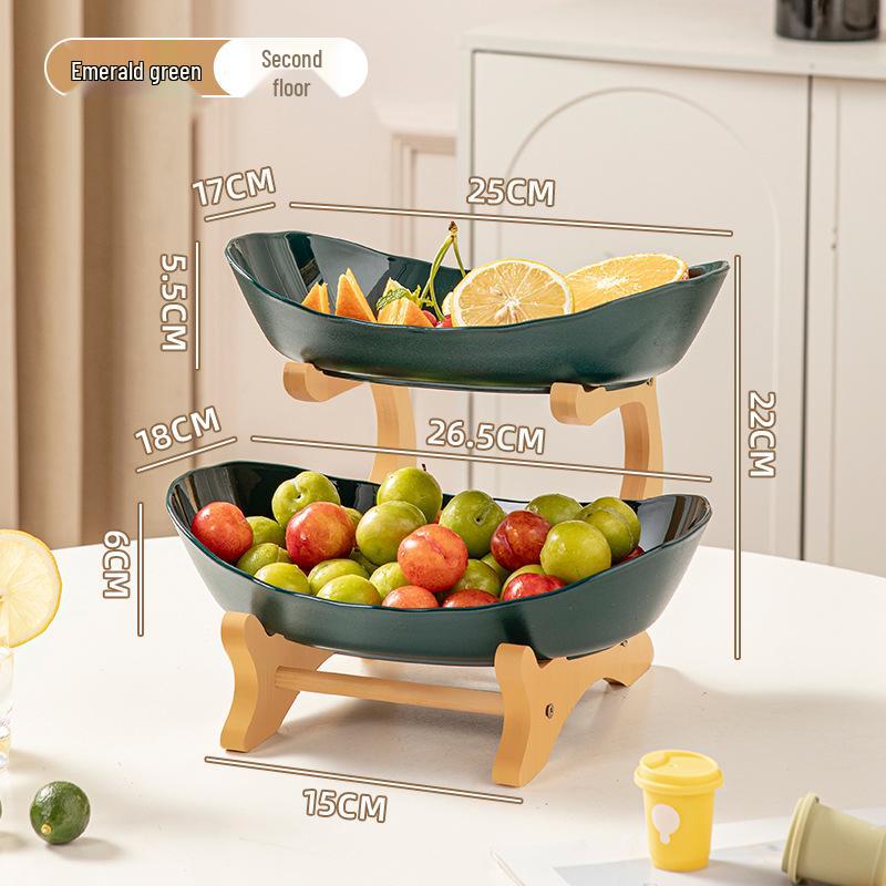 Luxury Multi-Tier Fruit & Snack Bowl for Living Room - Holds Nuts, Candies, Desserts, Dried Fruits & More
