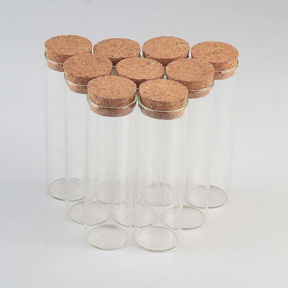Jarvials bietet ein Set von 50 50-ml-Flaschen mit geradem Hals, verschlossen mit Weichholzkorken, aus klarem neutralem Glas an.. Geeignet zur Aufbewahrung verschiedener Gegenstände. Ein gre