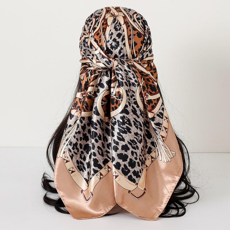 New cashew print silk scarf women's trend versatile shawl satin headscarf 90 square scarf scarf women