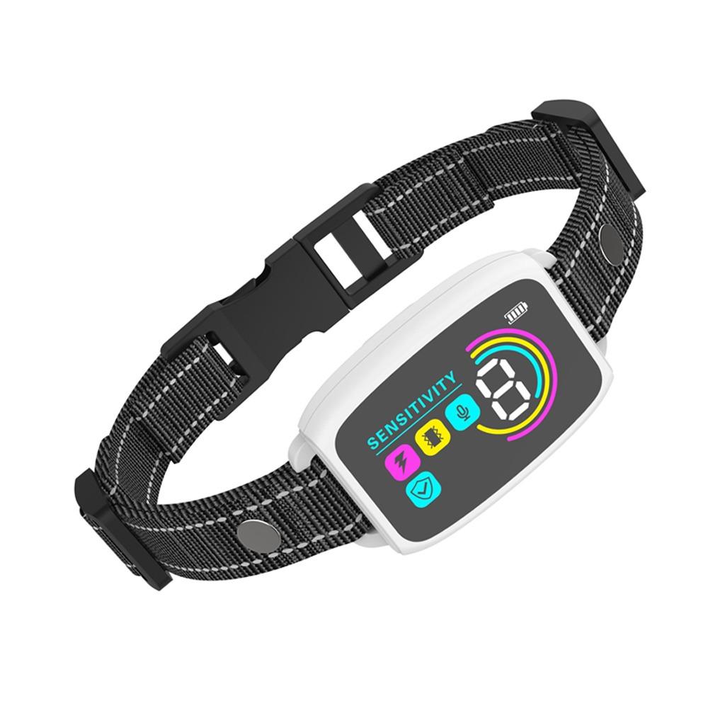 Type-C Rechargeable Dog Barking Collar Color Screen Vibration Stop Bark Collar  Bark Control