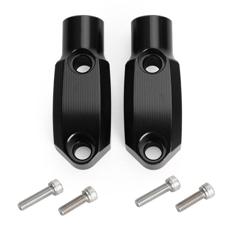 Artudatech CNC Aluminium 7/8  22mm Front Master Cylinder Clamp 10mm Mirror Mount Adaptor Motorcycle Accessories