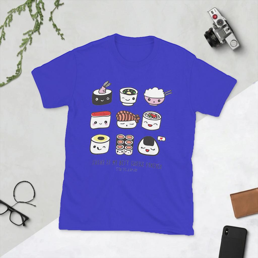 Novelty Best Choice Sushi Cute Food TShirts for Unisex Crewneck Cotton T Shirt Short Sleeve Tee Shirt Summer Tops