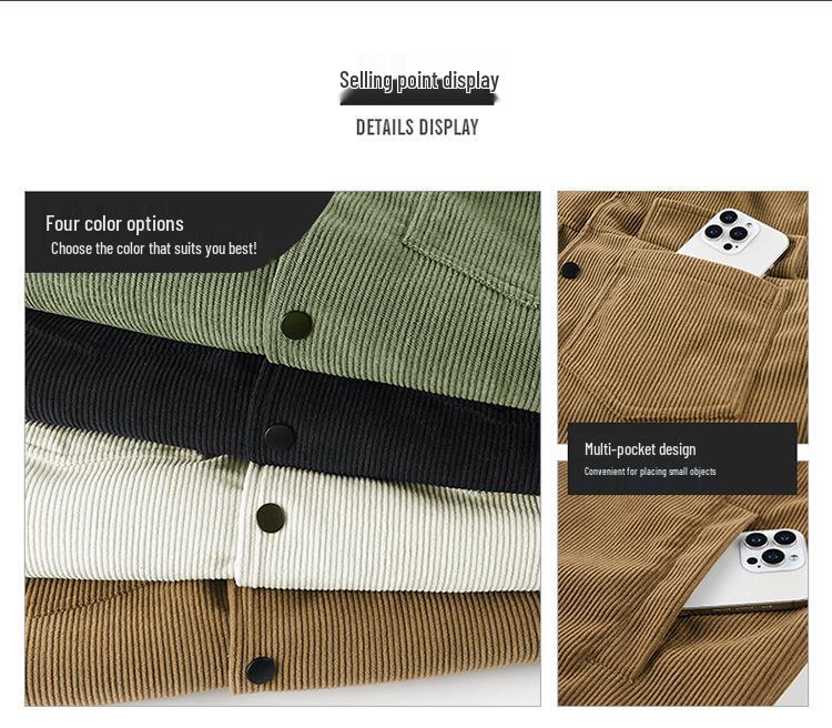 Men's Trendy Corduroy Jacket: Autumn & Winter Casual Lapel Coat